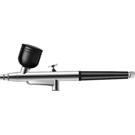 Tragbare Single-Action-Airbrush mit 3-mm-Düsen für Modellbau, Kuchen, Nagellack, Autolackierung und Beauty-Bemalung (Tintenstrahl-Schwarz) (1/4)