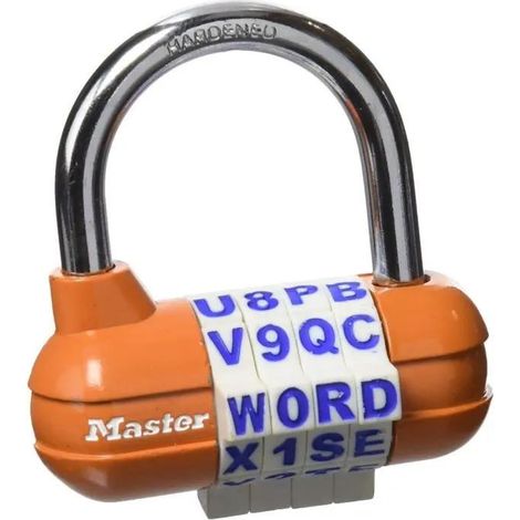 Master Lock 1534EURD Zahlenschloss oder Buchstabe, Zufällige Farbe, 5,9 x 6,4 x 2,6 cm