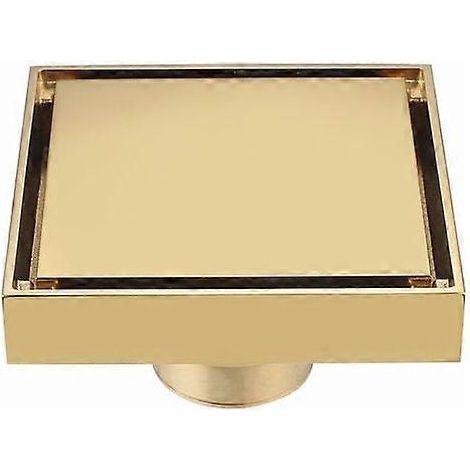Quadratischer Bodenablauf – Gebürstetes Gold