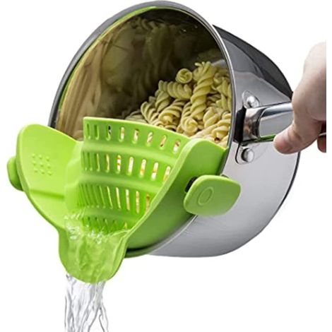 Passoire À Pince - Passoire En Silicone Réglable Pour Casseroles Poêles Et Bols - Usage Cuisine - 1 Pièce (1/5)