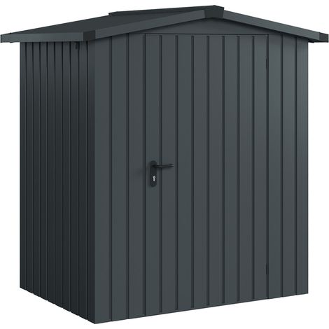 Hörmann Ecostar Metall-Gerätehaus "Euroline Trend" mit Satteldach ESD 1, anthrazitgrau, 166 x 118 cm, 1-flüglige Tür