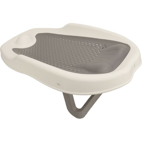 Support de bain pour bébé pliable et ergonomique en forme de cœur ajouré, gris (1/5)