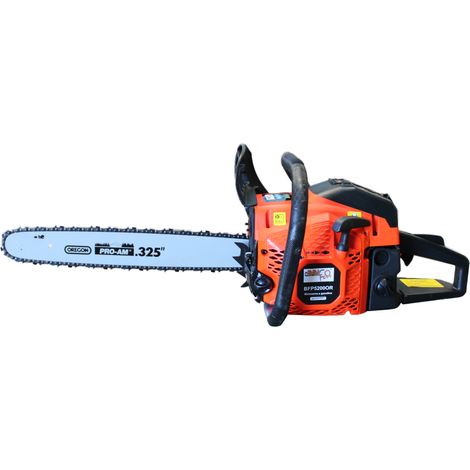 Bricoferr Tronçonneuse thermique 2 temps 52 cc 2,5CV – Guide Oregon 18" (1/2)