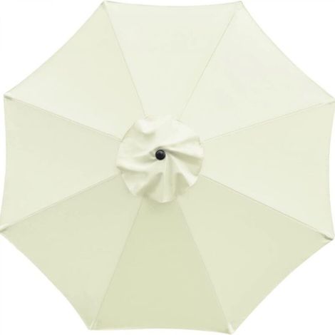 3.0m Garden Parasol Replacement Umbrella Canopy for 8-Ribs, Replacement Canopy Umbrella Cover, for Patio/Garden/Pool/Cantilever Umbrella (Off White, 3m/8-ribs) (1/5)