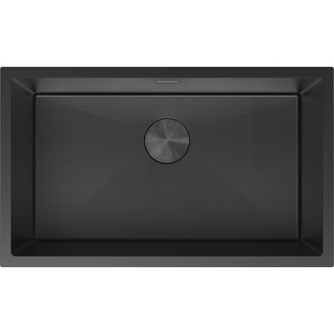 Mexen Trixo Einbauspüle aus Edelstahl 1-Becken 750 x 440 mm, schwarz HC - 6415751000-70HC (1/5)