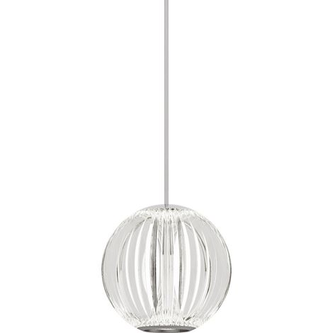 Ideal Lux Sospensione moderna Diamond 1 luce LED integrato trasparente alluminio