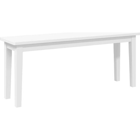 Banc 110 cm blanc bois massif caoutchouc vidaXL