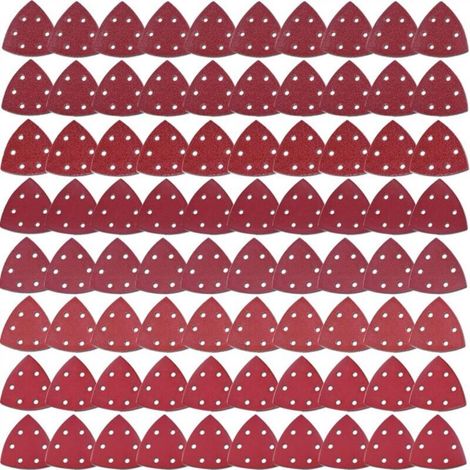 Ineasicer 80-Piece Triangle Abrasive Sanding and Polishing Pads, 60/80/120/240 Grit (1/5)