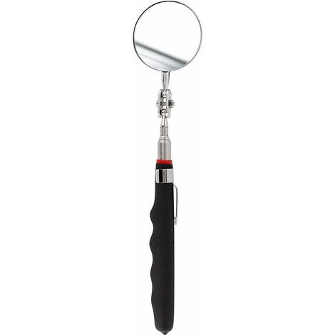 Ultra-flat telescopic mirror - Extends up to 70 cm - Double ball joint - Non-slip handle