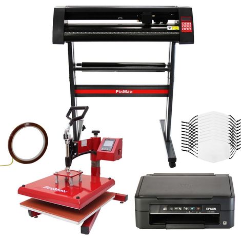 Kit Sublimazione Plotter con Software - 720 & Pressa a Caldo - 38x38 & Stampante