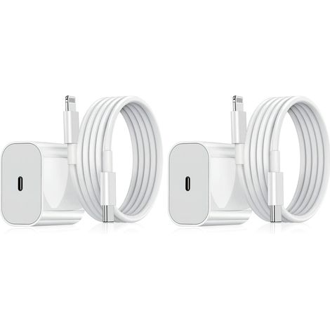 Lot de 2 - Chargeur pour iPhone - Chargeur rapide - Adaptateur + câble 20W 150[NX] (1/3)