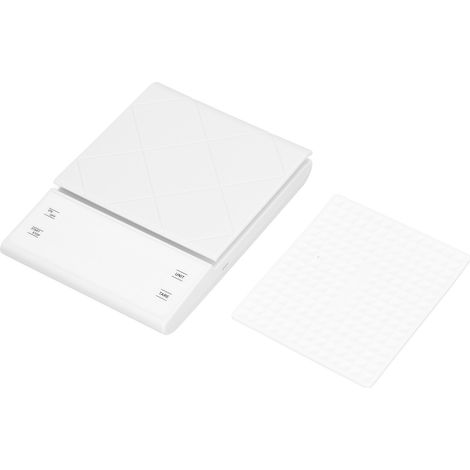 Präzise elektronische Küchenwaage für Kaffee, 3 kg/0,1 g, Espresso-Timer, weißes LED-Display (Batterien nicht im Lieferumfang enthalten) (1/5)