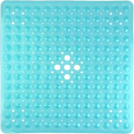Green Mobility-Tapis de Douche Antidérapants Carré en PVC 53 × 53cm, Tapis de Bain avec Ventouse pour Cuisine et Salle de Bain - Vert (1/5)