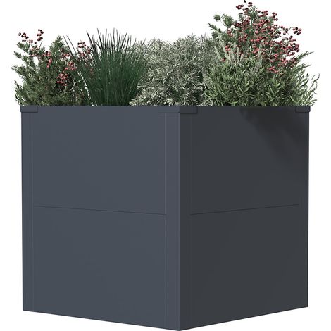 Westmann Metall Pflanzkübel Talus S  Pflanzkübel modern   Anthrazit  50x50x50 cm