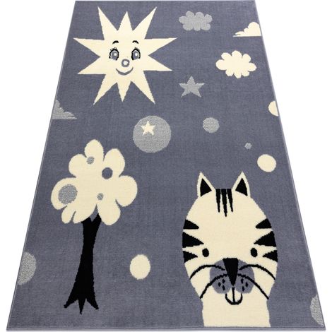 Teppich BCF FLASH Smile 3992 - Sonne grau grey 120x160 cm