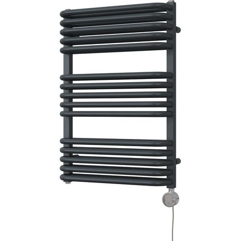 Crossmoor - Anthracite Electric Towel Rail H736mm x W500mm 600w Thermostatic (1/2)