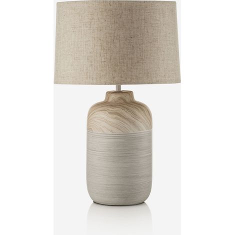 Lampada da tavolo in ceramica con paralume Valen 30