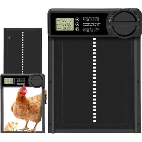 Porta basculante automatica - Timer, funzione anti-schiacciamento, alluminio, impermeabile IP45, alimentazione a batteria (1/2)