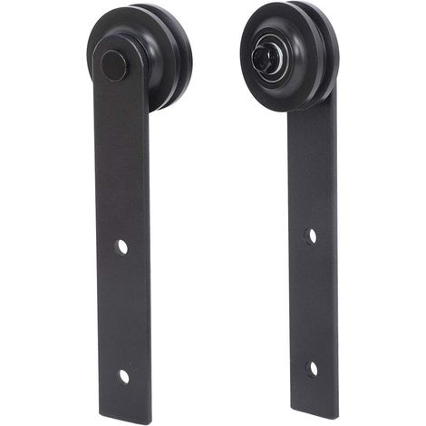 Roulette de Rail de porte coulissante, 2 pièces, pour porte de grange, accessoires de quincaillerie agricole, les roues peuvent votre efficacité de fonctionnement (1/5)