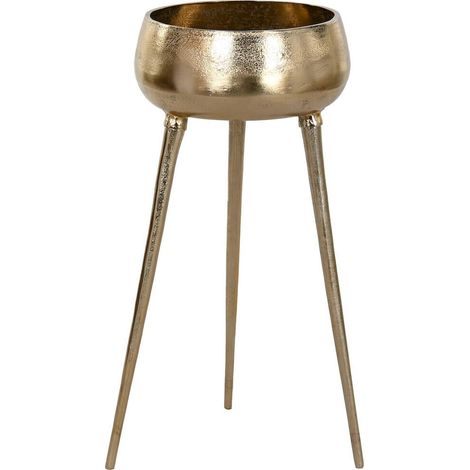 Support de plante doré en aluminium style moderne élégant - doré aluminium élégant (1/3)