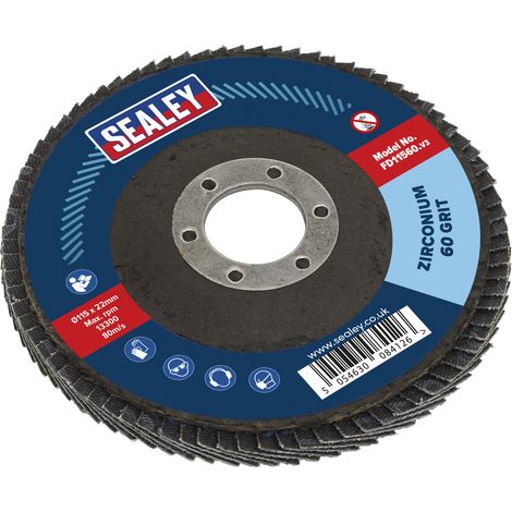 Sealey FD11560 115mm Zirconium Flap Disc 60Grit 22mm Bore