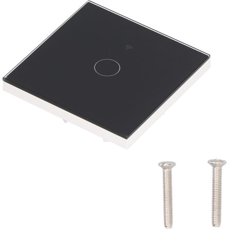 Ortviai Interrupteur tactile intelligent Zigbee Tuya 1 voie avec rétroéclairage noir – PC ignifuge + verre trempé (1/5)