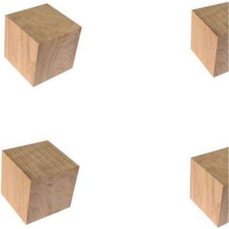 Eichenmöbelbeine, 5 cm, 4er-Set