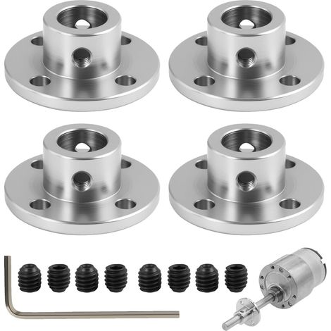 Connecteurs d'Arbre à Bride - Lot de 4 - Acier Galvanisé - Rigidité 10mm pour Moteurs RC - Modélisme DIY et Projets Mécaniques - Diamètre 10mm (1/5)