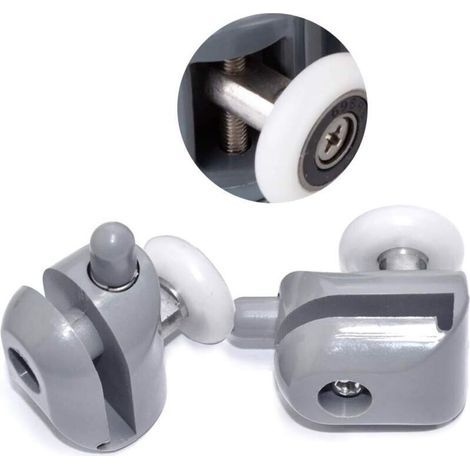 23mm Roulette Porte Coulissante, 8 Pcs Galet Porte Rouleau Roulette Roue pour Cabine Salle de Bain (1/3)