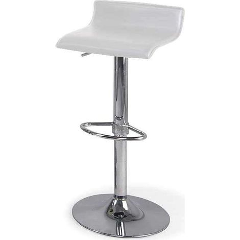 Pack de 2 taburetes alto en acabado blanco, 77-87 cm(alto)38 cm(ancho)32 cm(largo) (1/2)