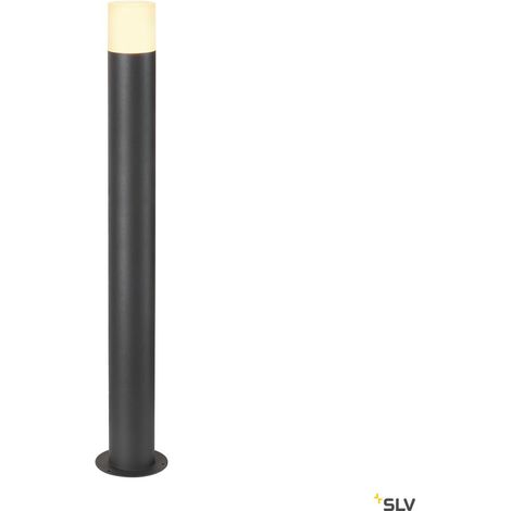 Borne extérieure ronde GRAFIT 90 gris E27 11W max IP44 - SLV - 1006182