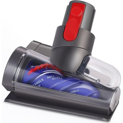 Anti-enchevêtrement Mini Turbine Buse pour Dyson V10 V11 V15, Tête de Mini Brosse Motorisée de Remplacement pour Enlever Poils et Squames sur le Matelas, Lit, Canapé, Tapis
