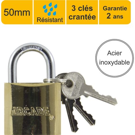 Cadenas 50 mm en acier inoxydable - garantie 2 ans