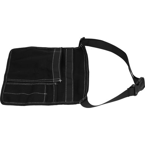 Leichte Gürteltasche aus Canvas für Outdoor-Aktivitäten, mehrere Fächer, Werkzeuggürtel für Elektriker, Aufbewahrungstasche für Gartengeräte, schwarz (1/5)