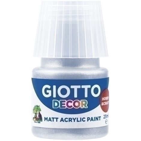 PINTURA ACRIL.GIOTTO 25 ml PLATA - Pack de 6 unidades