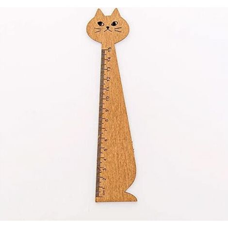 brown 15cm Wooden Ruler, Cute Journal Ruler, Math Ruler, Geometric Ruler, Measuring Ruler, Office Ruler, 6 Inch Kids Wooden Ruler (1/5)