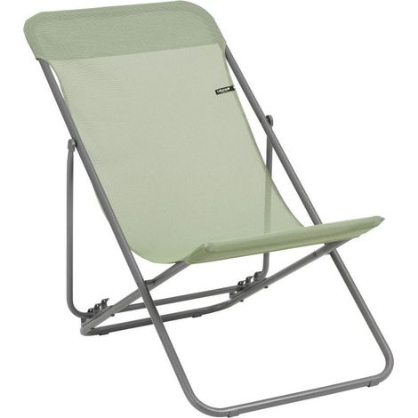 Mehrpositions-Klapp-Liegestuhl : Breite 52 cm - Transatube 2 - Batyline® Iso - Grün Moss - Lafuma Mobilier