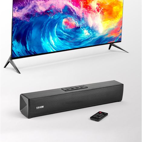 VEVOR Soundbar per Smart TV, 2.0 Canali, Altoparlanti TV Compatti da 450 mm per Proiettore, Connessione Bluetooth AUX, Telecomando, Sistema Audio Surround da 80 W per PC Home Theater Audio