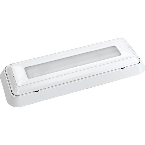 Éclairage de secours LED en surface « Dunna » (0,4W 5700K 45lm) IP44/IK07 32,2x12x4,5cm couleur blanche