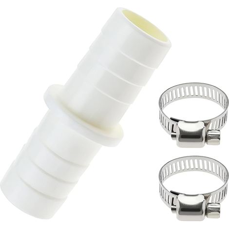 Raccord pour lave-linge/lave-vaisselle 110810, tuyau de vidange inclus, avec 2 colliers de serrage métalliques-AquaForge (1/5)