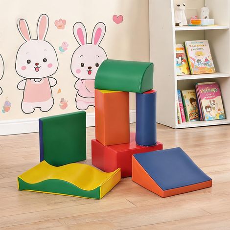 Parcours de motricité bébé 7 pièces mousse EPE multicolore en ePE (1/5)
