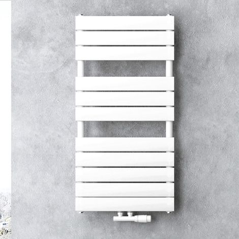 doporro Design Badheizung Flachheizkörper 100x50cm Weiß Paneelheizkörper Einlagig Horizontal Mittelanschluss Bad-Heizkörper (1/5)
