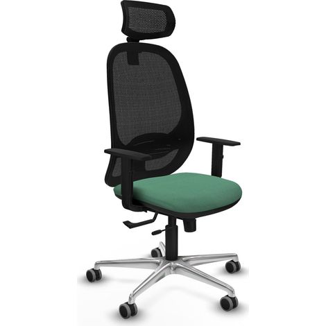 Chaise de bureau piqueras y crespo Cilanco noir vert émeraude (1/2)