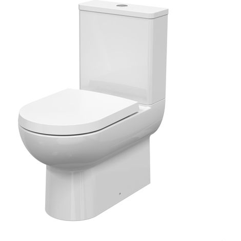 Morridge Contemporary Round Rimless Toilet Pan and Cistern - 800 x 375 x 660mm