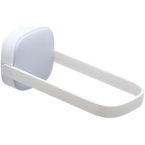 BUNTHAUS Support de cintres mural pliable en forme de U – Rangement vêtements – Blanc et gris
