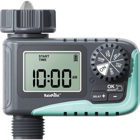 Minuterie d’arrosage programmable – avec retard pluie/arrosage manuel (1/5)
