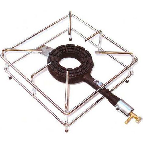 Horno de gas GLP de 4 patas cromado 40x40