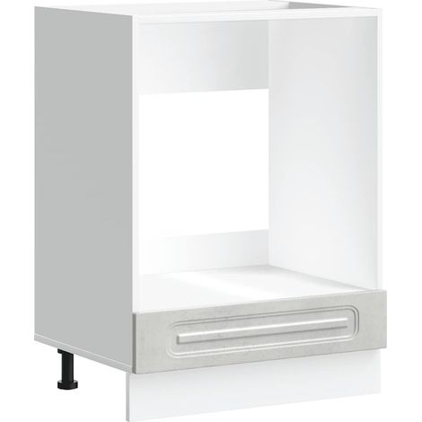 vidaXL Armadio per Forno Kalmar Grigio Cemento in Legno Multistrato