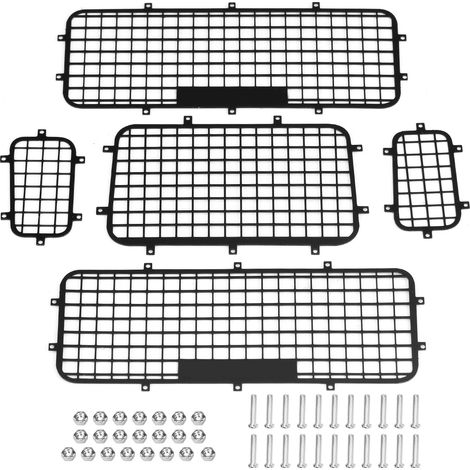 5 Pièces Filets de Protection Métalliques pour Fenêtres Traxxas TRX-4, Modèle RC 1/10 Échelle Voiture Tout-Terrain (1/5)