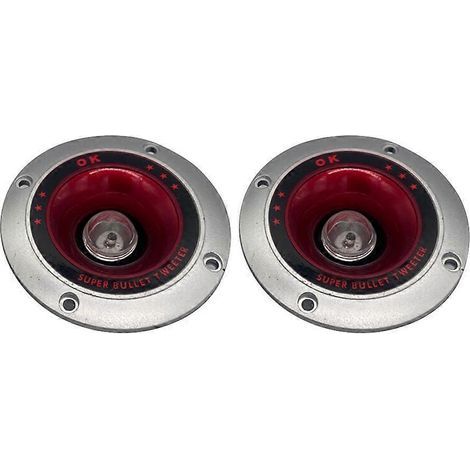 Set mit 2 Ersatz-Hochtönern für Autos, piezoelektrisches Horn – 9,6 x 9,6 cm (1/4)